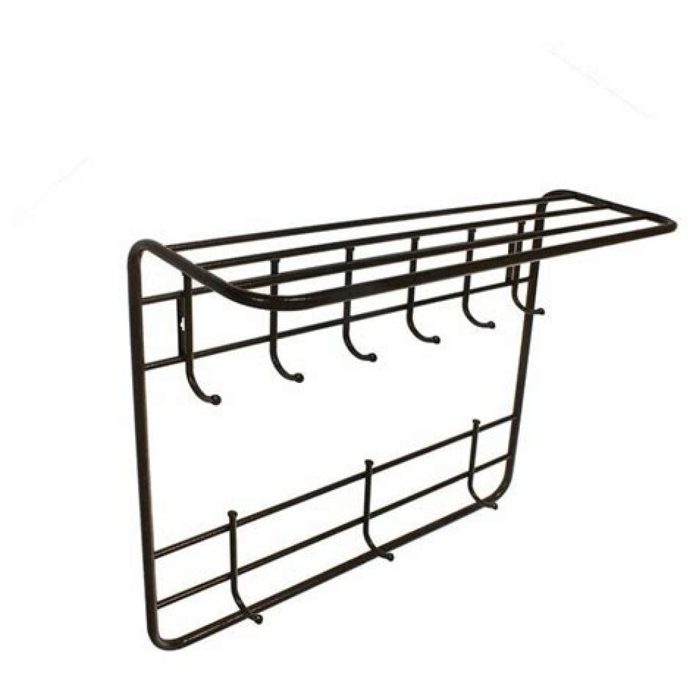 Вешалка настенная с полкой 2-х ярус медный антик ВПТ8/А