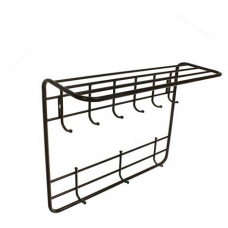 Вешалка настенная с полкой 2-х ярус медный антик ВПТ8/А