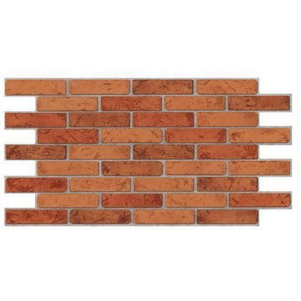 Панель ПВХ 960*480мм Кирпич натуральный с серыми прожилками