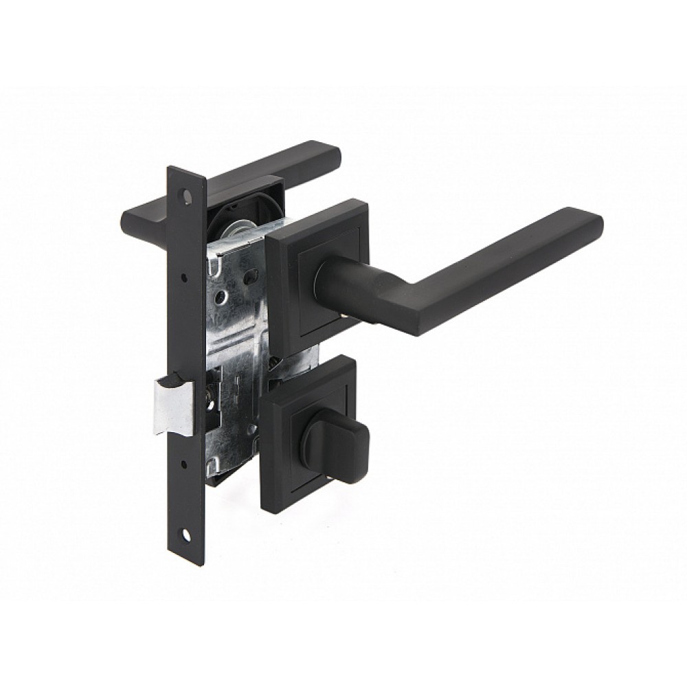 Комплект для двери FZ SET 25L 170 ВК BР ручка+защелка+фиксатор черный 113456 Комплект для двери FZ SET 25L 170 ВК BР ручка+защелка+фиксатор черный 113456