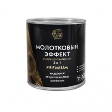 Эмаль с молотковым эффектом 3в1 РАДУГАМАЛЕР Черная 0,7 кг