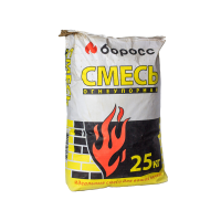 Раствор кладочный огнеупорный БоРосс 1750 °C серый мешок 25кг