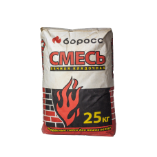 Раствор кладочный огнеупорный печной БоРосс 850 °C красный мешок 25 кг