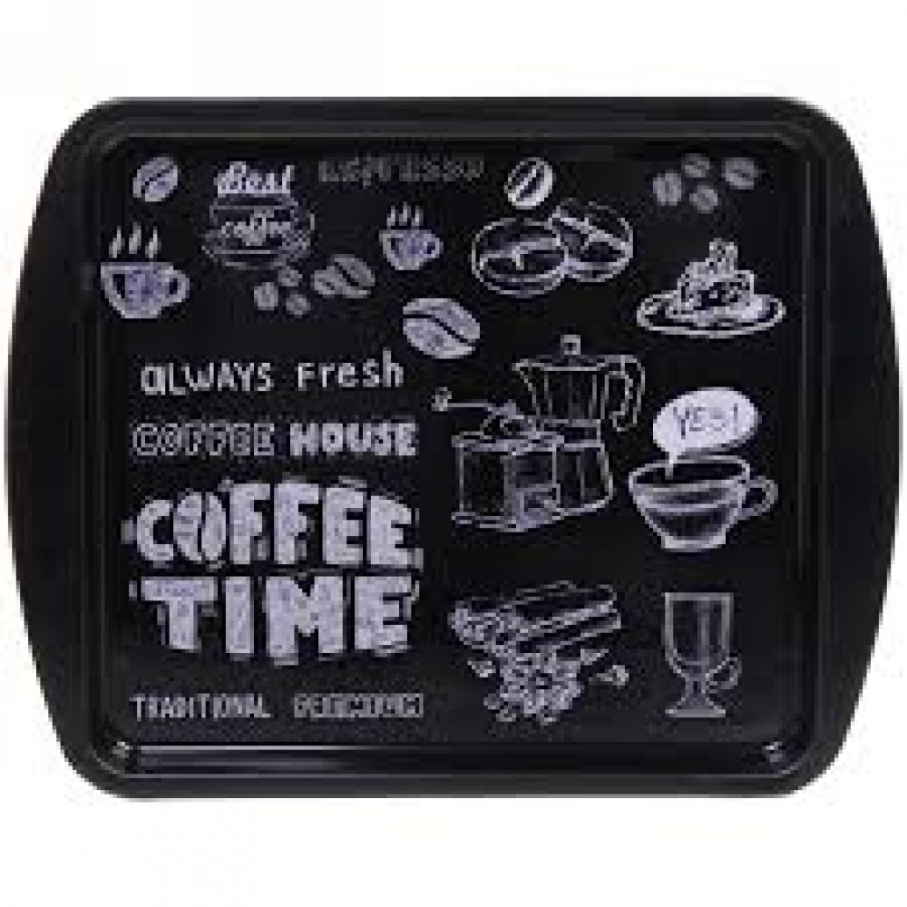 Поднос жестяной Coffee time 38*24см 761-186 Поднос жестяной Coffee time 38*24см 761-186