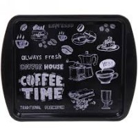 Поднос жестяной Coffee time 38*24см 761-186