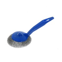 Губка для посуды металлическая 30гр с ручкой 970-107