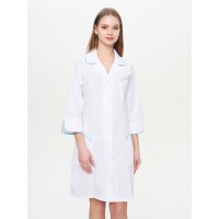 Халат женский Вита белый с бирюзовым 40-42 170-176 (МЕД548-100)