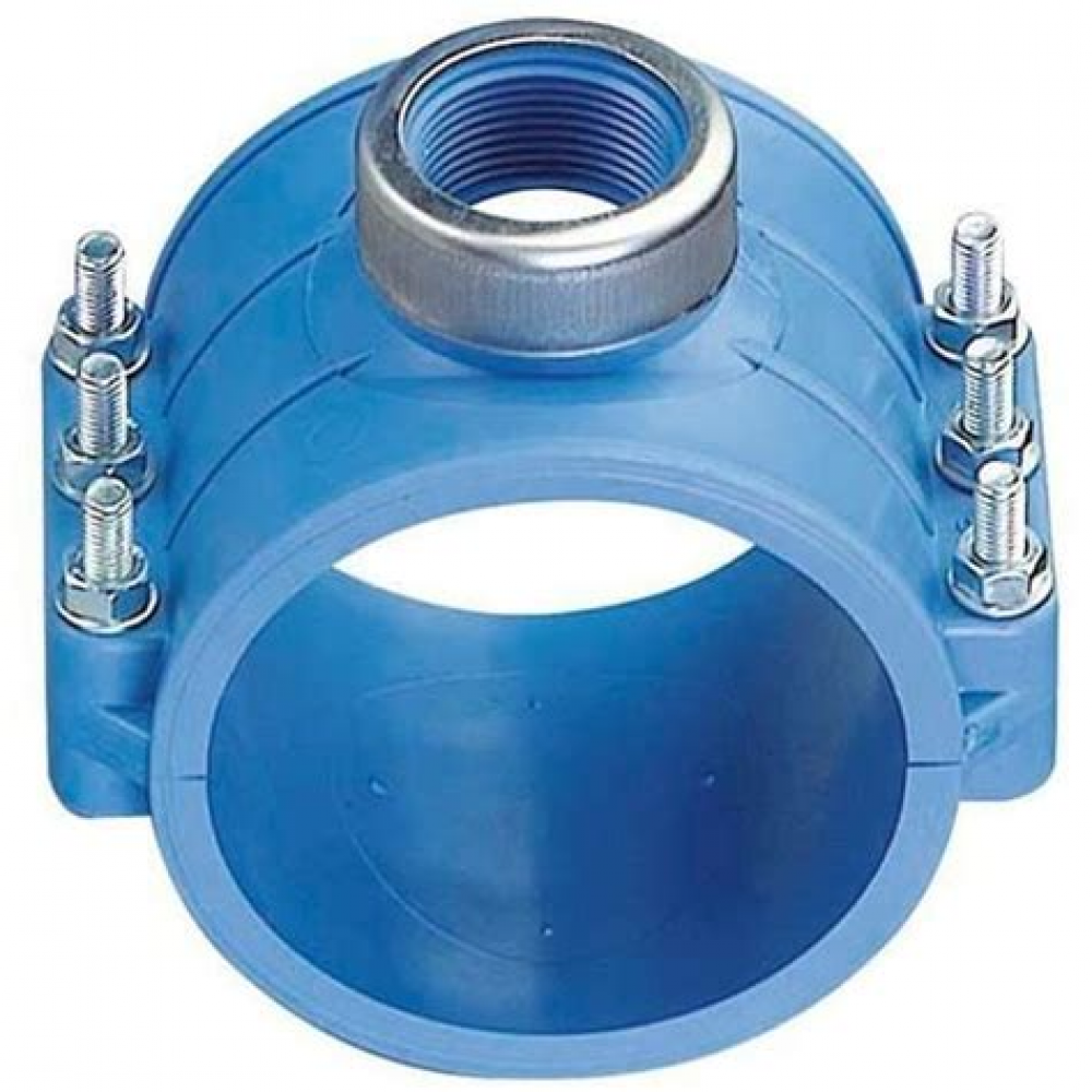 Седло для чугунно-стальной трубы с резьбовым отводом DN 11/4"(100-300)