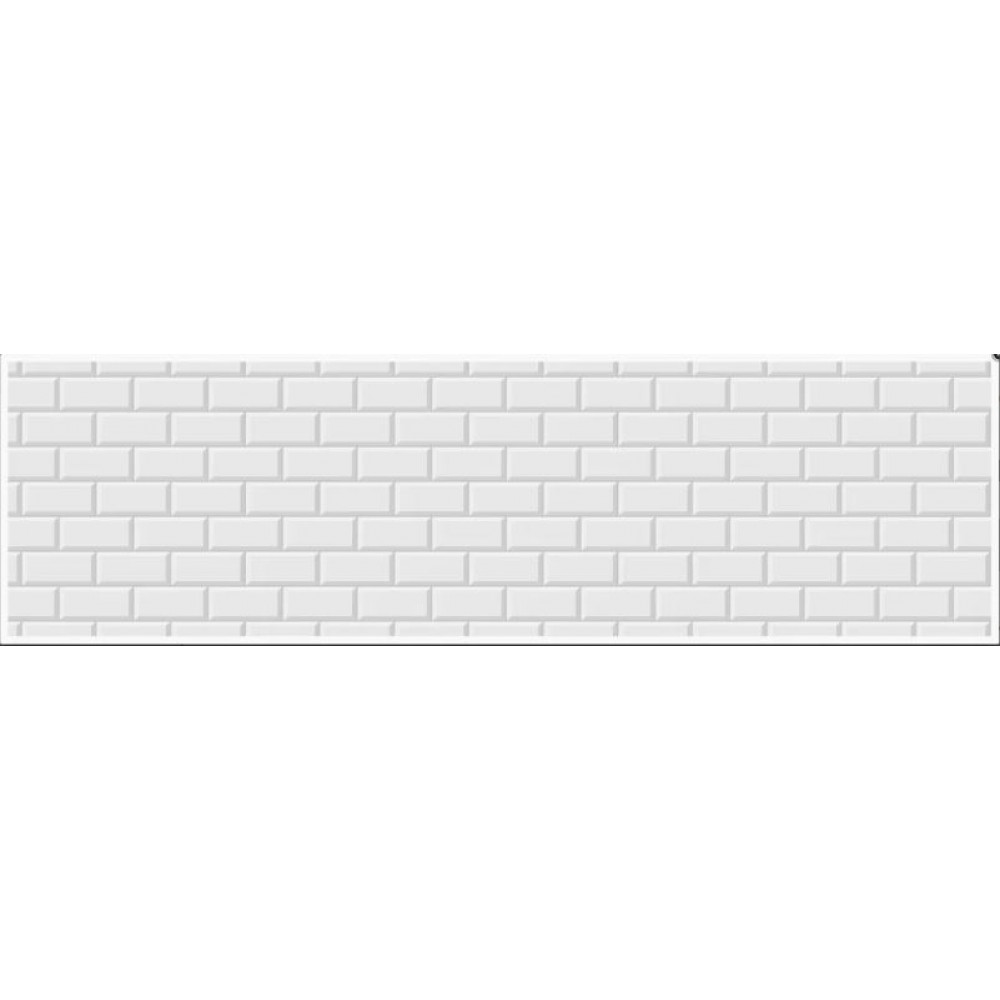 Панель интерьерная (фартук) 3000х600мм Бельканто,Белая плитка №373