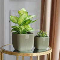 Кашпо Фабио 1,95л с дренаж. зеленый