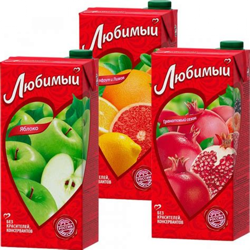 Сок Любимый в ассортименте СЛ 0,95л