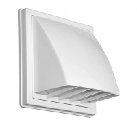 Выход стенной с обратным клапаном 210х210 D160 белый