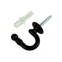 Крючок винтовой держатель 35мм Графит (уп./2шт)