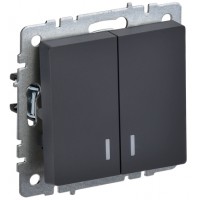 Выключатель 2кл. скрытой установки с инд. ВС10-2-1-БрГ граф ИЭК