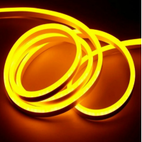 Гибкий неон 220В 9,6Вт/м IP67 желтый 504513