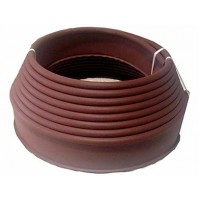Бордюр пластиковый Канта коричневый 10 см (бухта 10 м)