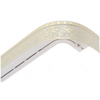 Карниз потолочный 2-рядный Кружево золото белый 180см 7см