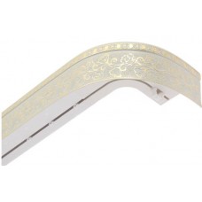 Карниз потолочный 2-рядный Кружево золото белый 180см 7см Карниз потолочный 2-рядный Кружево золото белый 180см 7см