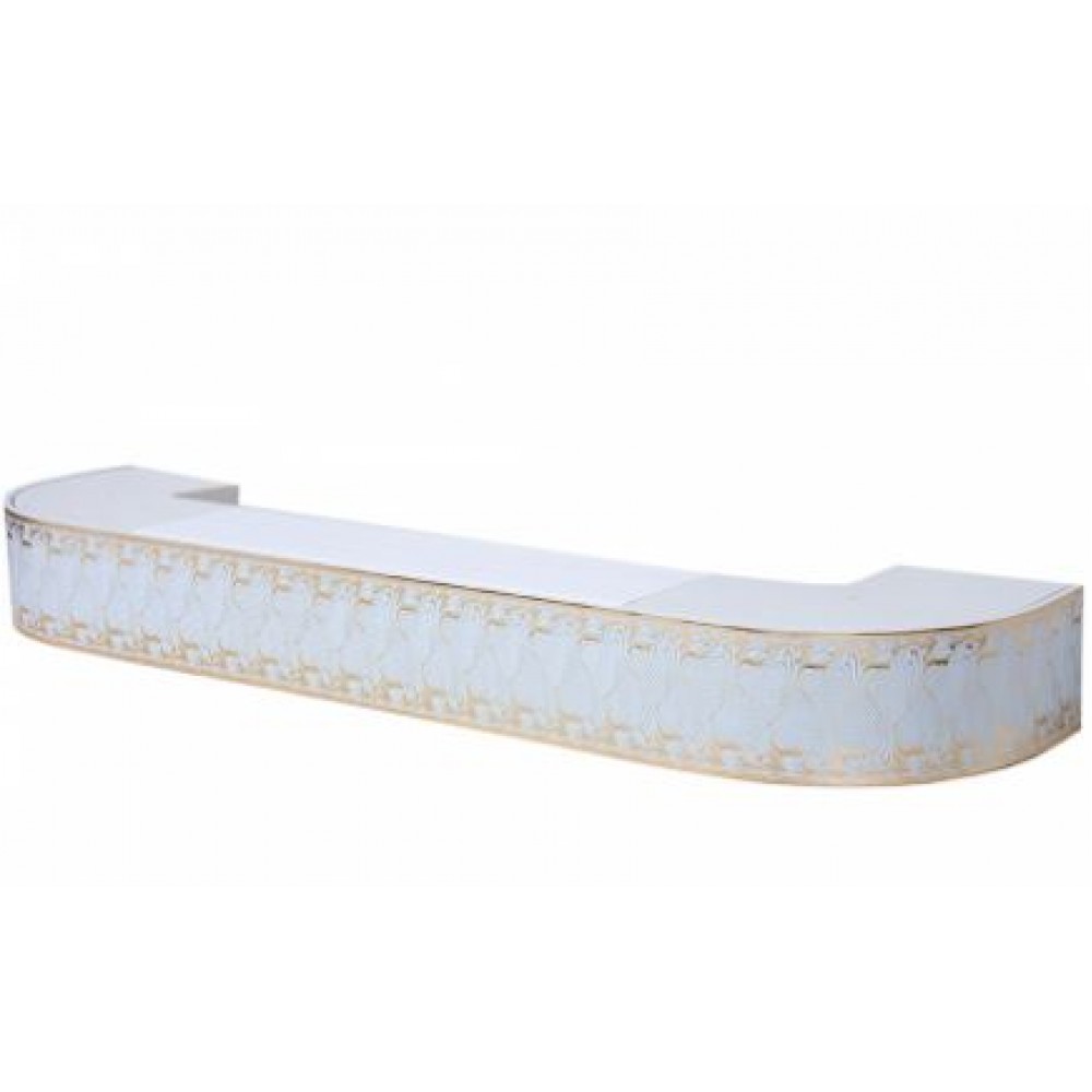 Карниз потолочный 2-рядный Прованс золото белый 200см 7см