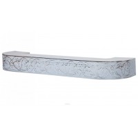 Карниз потолочный 2-рядный Вензель серебро белый 240см 7см