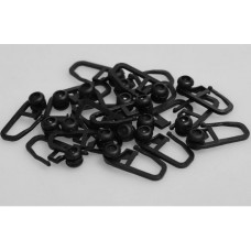 Крючок для штор роликовый ЧЁРНЫЙ (упак 20шт) ХХХ