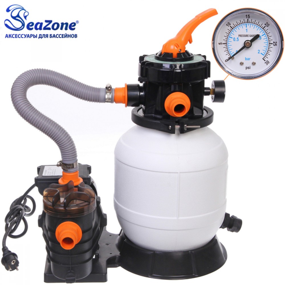 Насос-фильтр песочный для бассейнов CLP2503F, 4500 л/ч, Seazone 814-126
