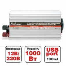 Инвертор автомобильный 12/220 AVS IN-1000W