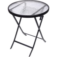 Стол складной круглый "Дачная симфония" DS-R60G, 60*70 см, черный 835-0051