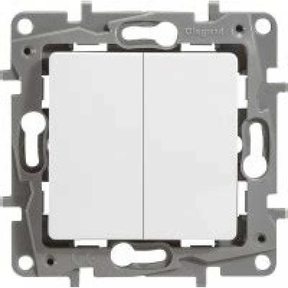 Выключатель 2кл. лестничный скрытой установки без рамки белый Legrand 672212