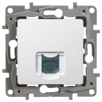 Розетка RJ45 кат 5E UTP скрытой установки без рамки белый Legrand 672241