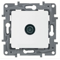 Розетка 1-я TV "звезда"скрытой установки без рамки белый Legrand 672251