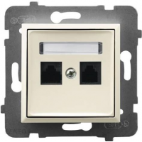 Розетка (корпус)  GPK-2U/p/70 2143 компьютерная двойная, без рамки