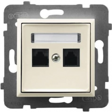 Розетка (корпус)  GPK-2U/p/70 2143 компьютерная двойная, без рамки