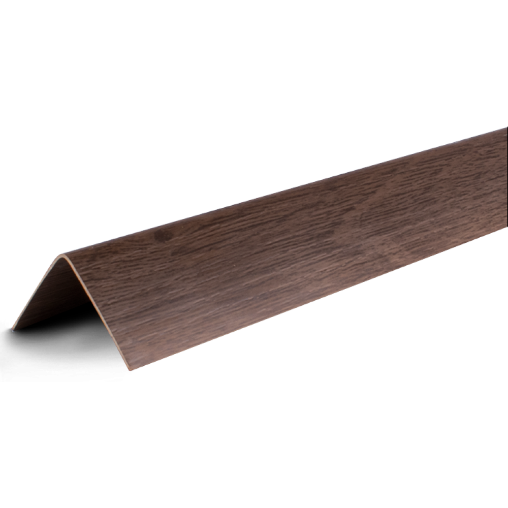 Угол ПВХ 15*15 мм 2,7м Орех с тиснением текстур. двухсторонний(LU042) Угол ПВХ 15*15 мм 2,7м Орех с тиснением текстур. двухсторонний(LU042)