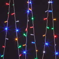 Гирлянда для улицы Мерцание11м 120 ламп LEDчерн.пров.1реж.IP-54Мультицвет,белое мерц.183-405