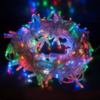 Гирлянда для улицы 15м 180 ламп LED черн. пров. 8 реж. IP-54 Белый 183-674 