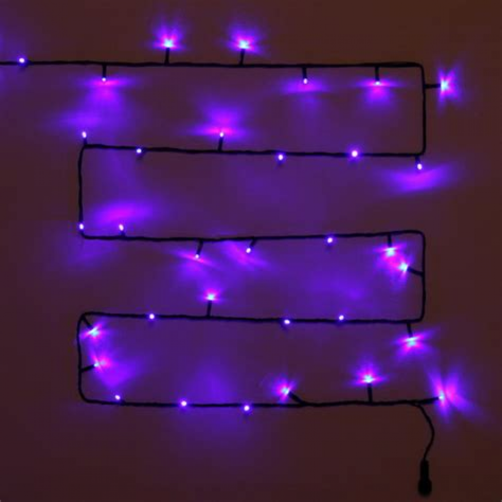 Гирлянда для улицы 20м 240 ламп LED черн. пров. 8 реж. IP-54 Белый 183-540 