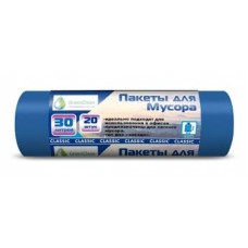 Мешки для мусора    30л. 20шт. 50*60см,12 мкм синие (33) 3020501