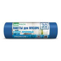 Мешки для мусора    30л. 20шт. 50х60см,20мкм синии "PREMIUM" (24) 3020101