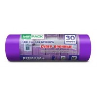 Мешки для мусора    30л. 20шт. 50х60см,20мкм фиолетовые "PREMIUM" (24) 3020102