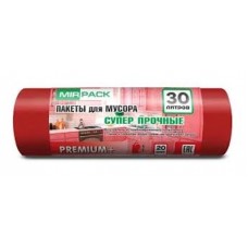 Мешки для мусора    30л. 20шт. 50х60см,20мкм красные "PREMIUM" (24) 3020103