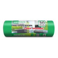 Мешки для мусора    30л. 20шт. 50х60см,20мкм зеленые "PREMIUM" (24) 3020104
