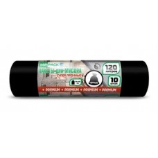 Мешки для мусора  120л. 10 шт.70х110см,40мкм черные Premium (12) 12010500
