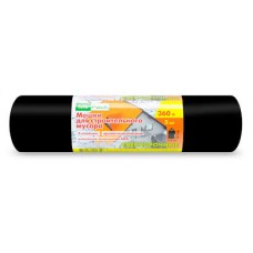 Мешки для мусора  360л. 5 шт.110х140см,65мкм черные Стройка (15) S3601505