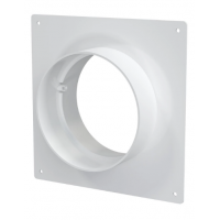 Соединитель пластик круглых каналов с накладной пластиной, D100 10SKNP