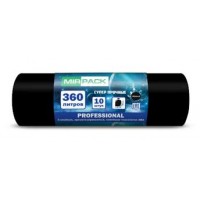 Мешки для мусора  360л. 10 шт.110х140см,40мкм черные Professional (6) 36010113