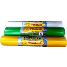 Скатерь Pikni4ok 112*180см, 5 штук в рулоне желтая Pik905X/465