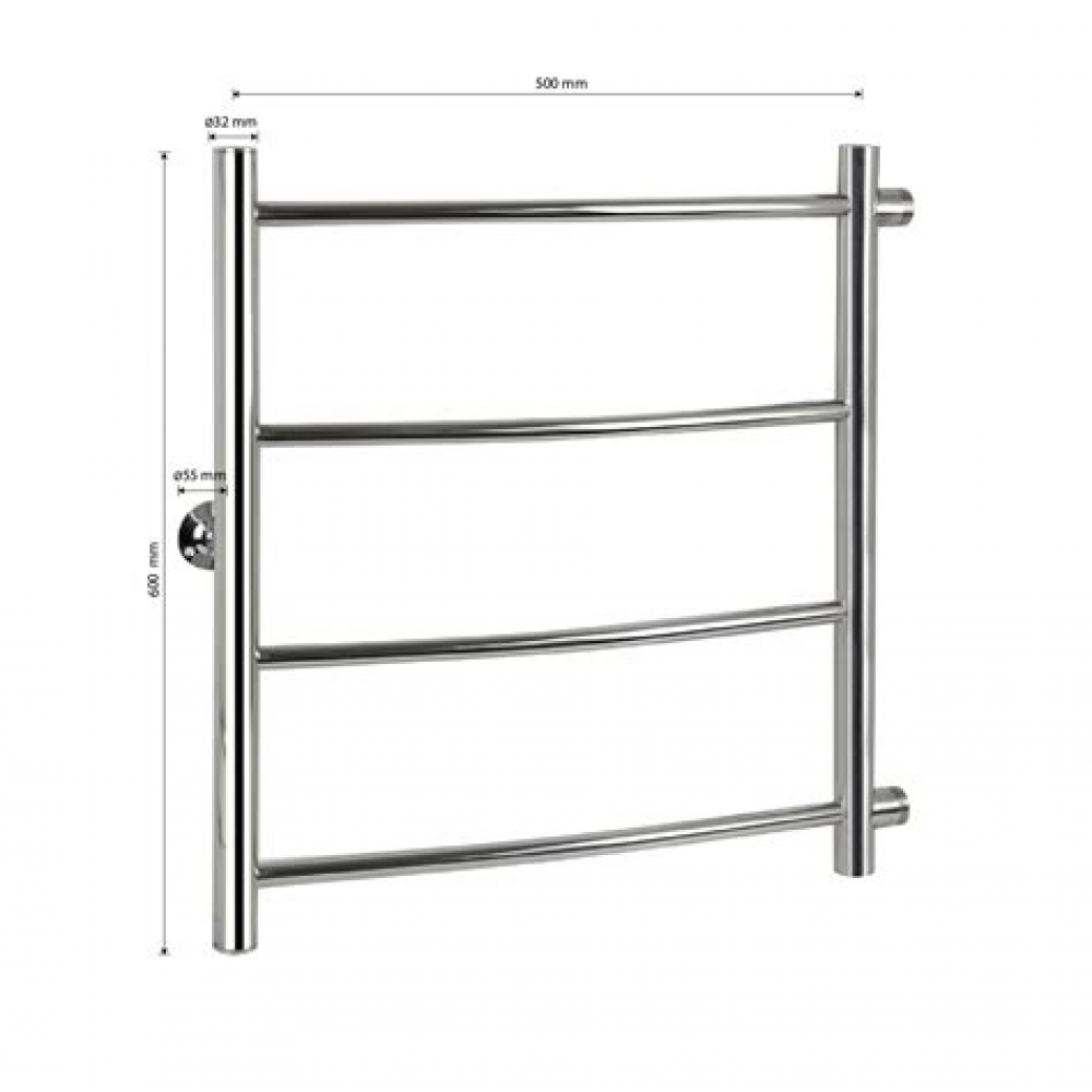 Полотенцесушитель  500х600 1" Классик-дуга