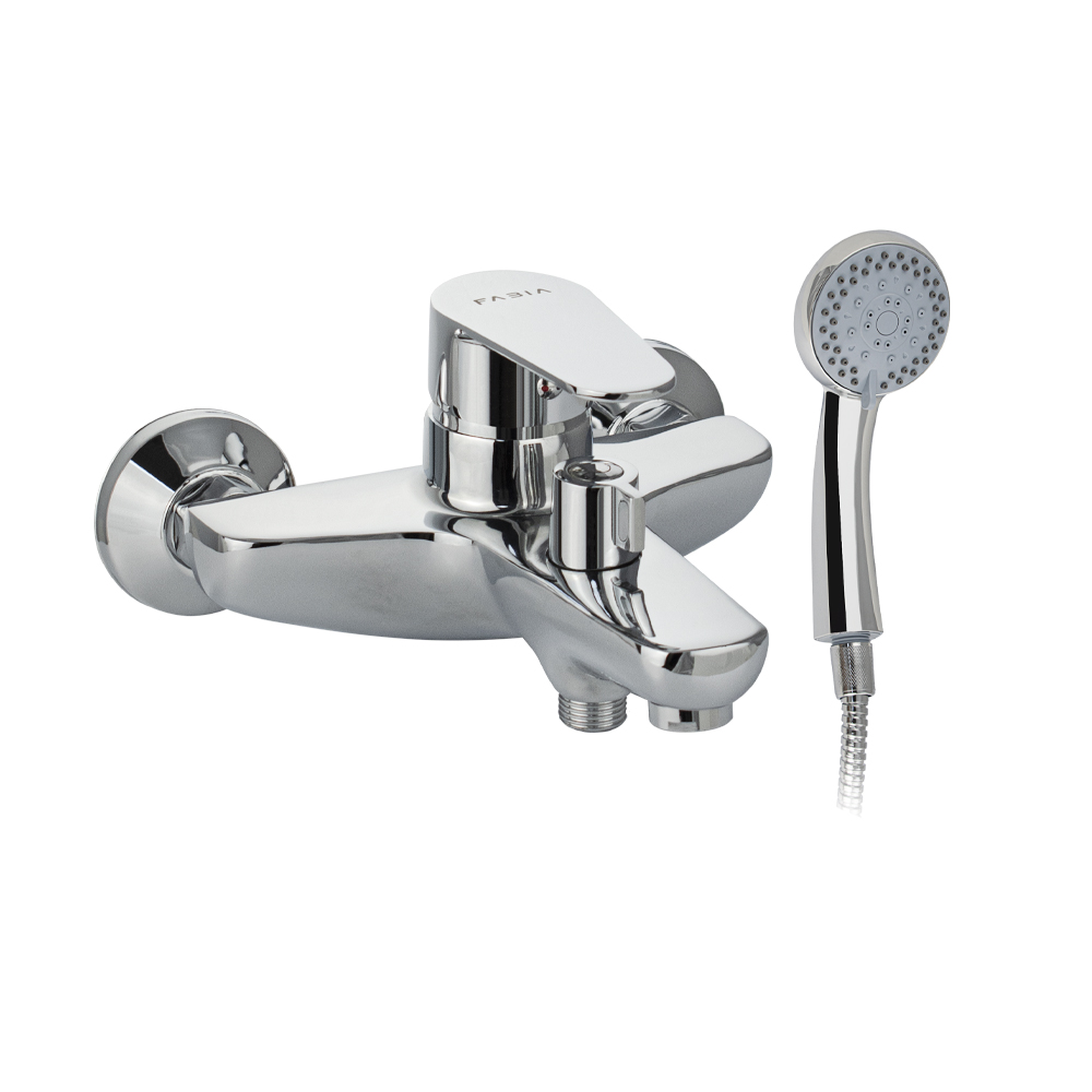 Смеситель для ванны FABIA с коротким литым изливом  хром 21409 Смеситель для ванны FABIA с коротким литым изливом  хром 21409