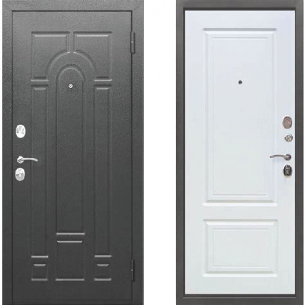 Дверь метал. Гарда Серебро Бетон снежный 2050*960мм правая  